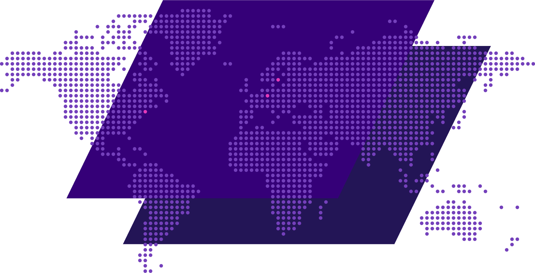 A map showing the locations of the ShardSecure offices in New York, Stockholm, and Munich.